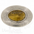Design Belt Buckle Oval Stone silver Topaz from Umjubelt