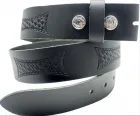 Real leather belt black