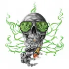 T-Shirt Deathhead Marihuana