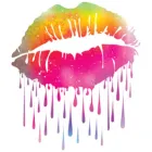 T-Shirt Neon Lips