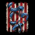 T-Shirt Snake in Flag