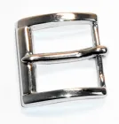 Pin Buckle - Classic thorn belt buckle, silver, shiny