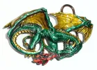 Belt Buckle Fire-Breathing Dragon