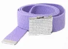 Canvas Belt with Rhinestones